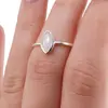 Inel din argint 925 subtire cu Piatra Lunii, marimea 55 - montura oval ascutit, imagine 4