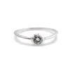 Inel din argint 925 subtire cu Topaz, marimea 54 - montura rotunda, imagine 2
