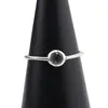 Inel din argint 925 subtire cu Topaz, marimea 54 - montura rotunda, imagine 4