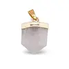 Pandantiv Cristal de stanca cu varf si montura aurie, 20mm