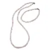 Set colier si bratara Agat natural sfere fatetate 4mm