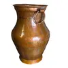 Amfora din alama decoratiune vintage cu inele laterale, 38cm, imagine 2