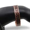 Bratara reglabila din cupru cu imprimeu leopard si margini texturate, imagine 3