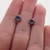 Cercei cu surub din Argint 925 si Topaz mistic, 6mm, imagine 3