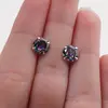 Cercei cu surub din Argint 925 si Topaz mistic, 7mm, imagine 3