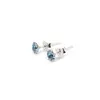 Cercei cu surub din Argint 925 si zircon albastru deschis, 4-5mm