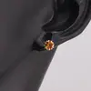 Cercei cu surub din Argint 925 si zircon galben, 4-5mm, imagine 2