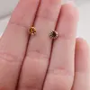 Cercei cu surub din Argint 925 si zircon galben, 4-5mm, imagine 3