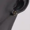Cercei cu surub din Argint 925 si zircon galben, 6mm, imagine 2