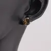 Cercei cu surub din Argint 925 si zircon galben, 7mm, imagine 2