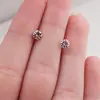 Cercei cu surub din Argint 925 si zircon lila, 4-5mm, imagine 3
