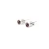 Cercei cu surub din Argint 925 si zircon lila, 4-5mm