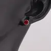 Cercei cu surub din Argint 925 si zircon rosu deschis, 4-5mm, imagine 2