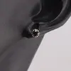 Cercei cu surub din Argint 925 si zircon rosu inchis, 4-5mm, imagine 2