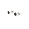 Cercei cu surub din Argint 925 si zircon rosu inchis, 4-5mm