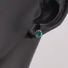 Cercei cu surub din Argint 925 si zircon turcoaz, 4-5mm, imagine 2