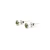 Cercei cu surub din Argint 925 si zircon verde deschis, 4-5mm