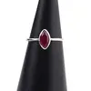 Inel din argint 925 subtire cu Agat roz, marimea 52 - montura oval ascutit, imagine 4