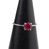 Inel din argint 925 subtire cu Agat roz, marimea 56 - montura tip prong, imagine 4