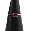 Inel din argint 925 subtire cu Agat roz, marimea 57 - montura tip prong, imagine 4