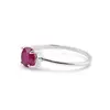 Inel din argint 925 subtire cu Agat roz, marimea 57 - montura tip prong
