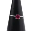 Inel din argint 925 subtire cu Agat roz, marimea 59 - montura tip prong, imagine 4