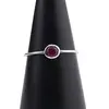 Inel din argint 925 subtire cu Agat roz, marimea 60 - montura rotunda, imagine 4