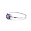 Inel din argint 925 subtire cu Ametist incrustat, marimea 57 - montura tip prong