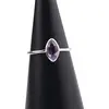 Inel din argint 925 subtire cu Ametist, marimea 52 - montura oval ascutit, imagine 4