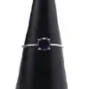 Inel din argint 925 subtire cu Ametist, marimea 57 - montura tip prong, imagine 4