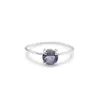 Inel din argint 925 subtire cu Iolith, marimea 53 - montura tip prong, imagine 2
