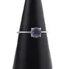Inel din argint 925 subtire cu Iolith, marimea 53 - montura tip prong, imagine 4