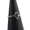 Inel din argint 925 subtire cu Iolith, marimea 55 - montura oval ascutit, imagine 4