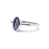 Inel din argint 925 subtire cu Iolith, marimea 55 - montura oval ascutit