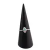 Inel din argint 925 subtire cu Opal de foc, marimea 52 - montura oval ascutit, imagine 4