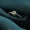 Inel din argint 925 subtire cu Peridot incrustat, marimea 54 - montura rotunda, imagine 3