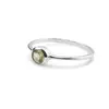 Inel din argint 925 subtire cu Peridot incrustat, marimea 54 - montura rotunda