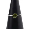 Inel din argint 925 subtire cu Peridot incrustat, marimea 59 - montura tip prong, imagine 4