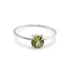 Inel din argint 925 subtire cu Peridot, marimea 59 - montura tip prong, imagine 2