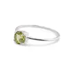 Inel din argint 925 subtire cu Peridot, marimea 59 - montura tip prong
