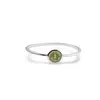 Inel din argint 925 subtire cu Peridot, marimea 60 - montura rotunda, imagine 2