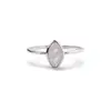 Inel din argint 925 subtire cu Piatra Lunii, marimea 52 - montura oval ascutit, imagine 2