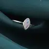 Inel din argint 925 subtire cu Piatra Lunii, marimea 52 - montura oval ascutit, imagine 3