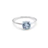Inel din argint 925 subtire cu Topaz, marimea 52 - montura tip prong, imagine 2
