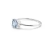 Inel din argint 925 subtire cu Topaz, marimea 52 - montura tip prong