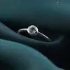Inel din argint 925 subtire cu Topaz, marimea 53 - montura rotunda, imagine 3