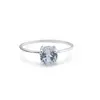 Inel din argint 925 subtire cu Topaz, marimea 53 - montura tip prong, imagine 2