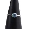 Inel din argint 925 subtire cu Topaz, marimea 59 - montura tip prong, imagine 4