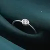 Inel din argint 925 subtire cu Topaz, marimea 60 - montura rotunda, imagine 3