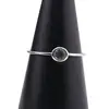 Inel din argint 925 subtire cu Topaz, marimea 60 - montura rotunda, imagine 4